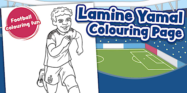 Lamine Yamal Colouring Page
