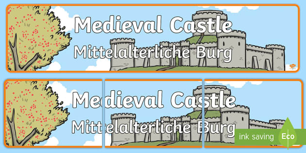 Medieval Castle Role Play Display Banner English German Eal German