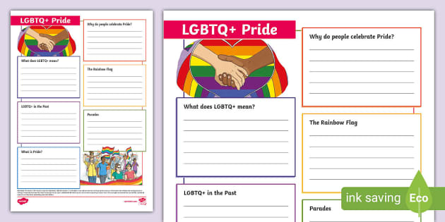 LGBTQ+ Pride Fact File Template (teacher Made) - Twinkl