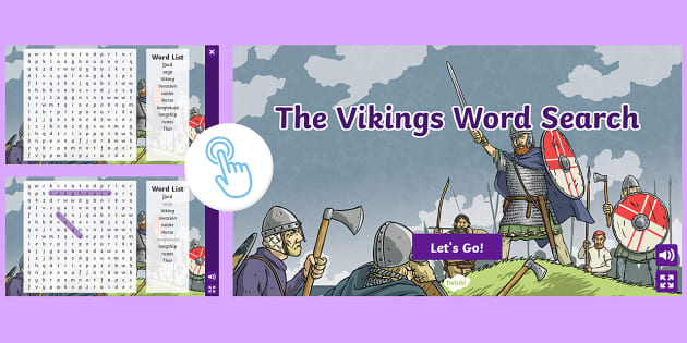 the interactive vikings word search twinkl go