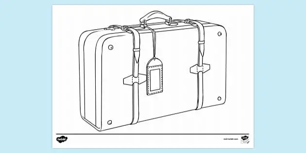 Download Free Suitcase Colouring Sheet Colouring Sheets Twinkl