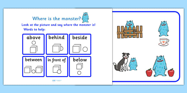 Where Is The Monster Preposition Game (teacher Made)