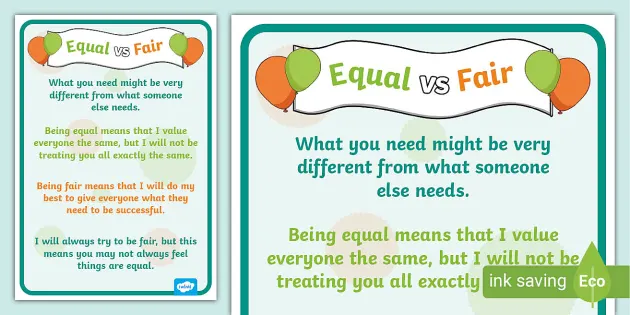 Teach Kids the Difference Between 'Fair' and 'Equal