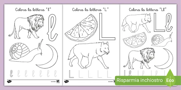 Lettera L | Foglio da colorare (teacher made) - Twinkl