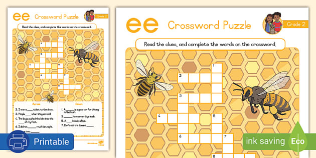 Grade 2 Phonics Crossword Ee Teacher Made Twinkl