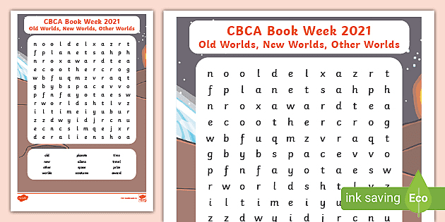 Cbca Book Week 21 Word Search Festivals And Events