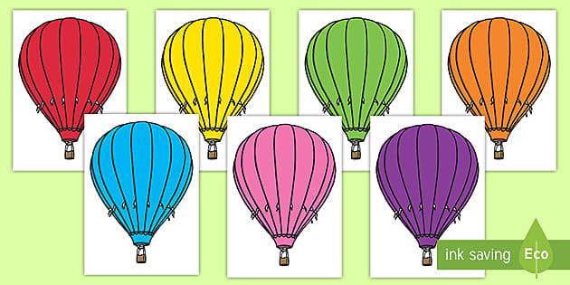 Free Printable Hot Air Balloon Template Pdf