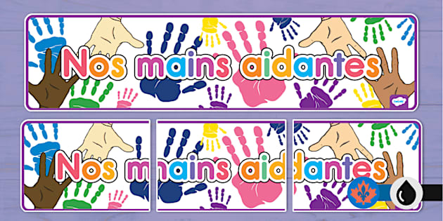 Helping Hands Classroom Jobs Banner French - Twinkl