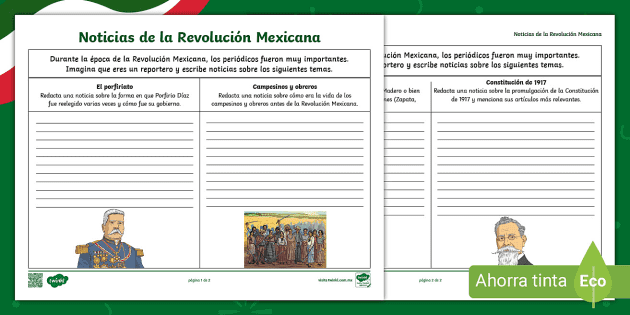 Participaron en la revolucion deals mexicana en hoja blanca