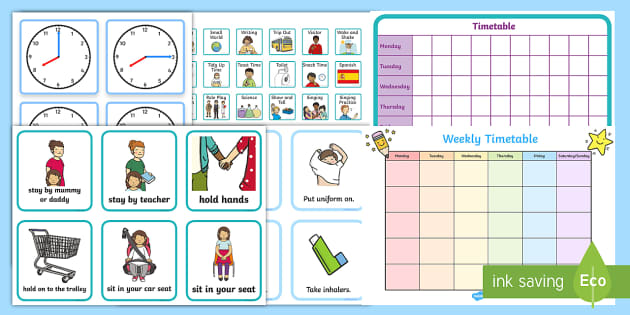 SEN Visual Timetable Resource Pack (Hecho por educadores)