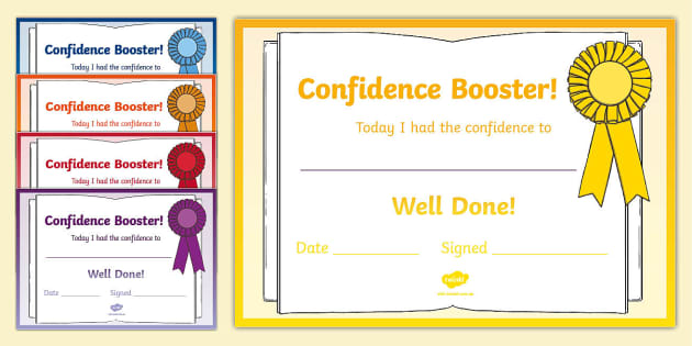 Confidence Certificates (teacher Made) - Twinkl