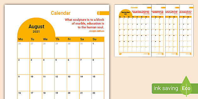 Teacher Planner Monthly Calendar Overview (Teacher-Made)