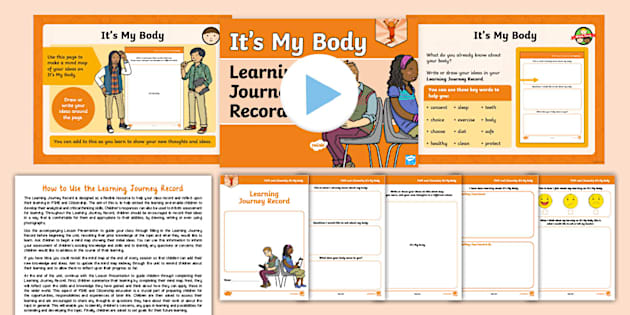 PSHE: KS1 It's My Body - Learning Journey Record Resource Pack
