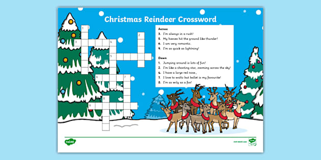 Crossword Our Grandkids Reindeer – Personalized 2-Layered
