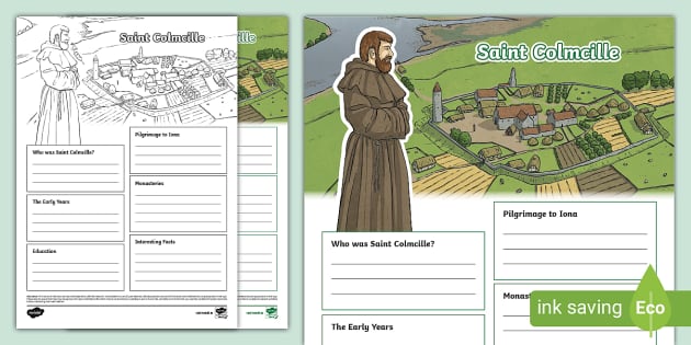 Saint Colmcille Fact File Template (Hecho por educadores)