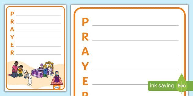 Prayer Acrostic Poem Template (teacher made) - Twinkl