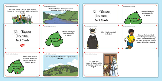 Our Country Northern Ireland Fact Cards - Twinkl