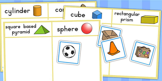 FREE! - 3D Shape Sorting Activity - Sorting 3D shapes resource