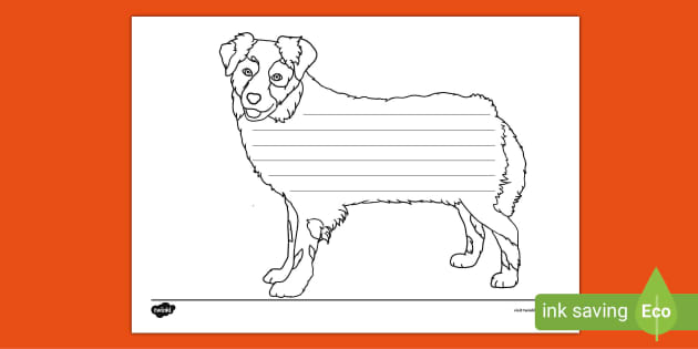 Dog Template Writing Frame (teacher made) - Twinkl