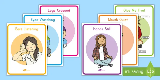 Give Me Five Posters Classroom Management Resources