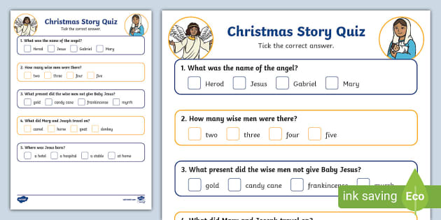 Christmas Story Quiz (teacher made) - Twinkl