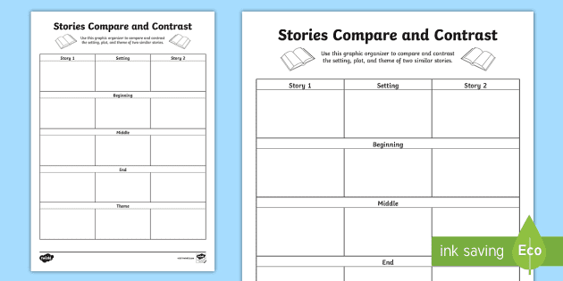 compare and contrast characters graphic organizer