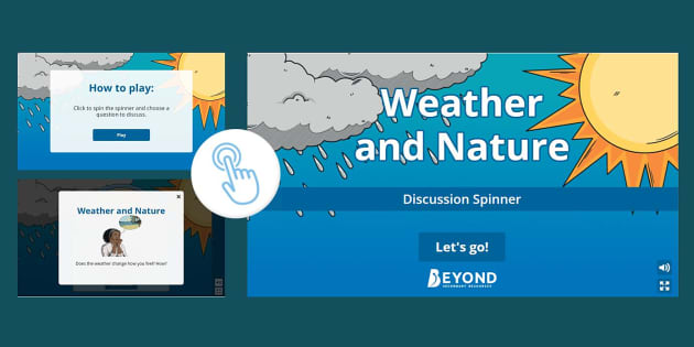 Interactive Discussion Spinner for Older Learners of EAL – Weather and ...