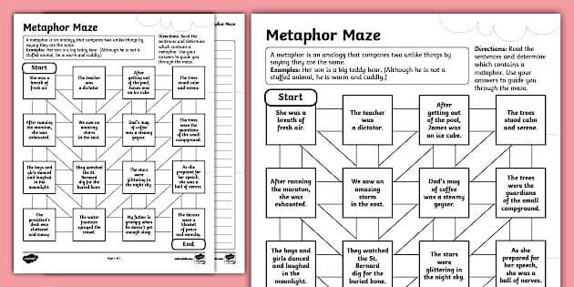 Eighth Grade Poetry Analysis (Metaphors) (Teacher-Made)