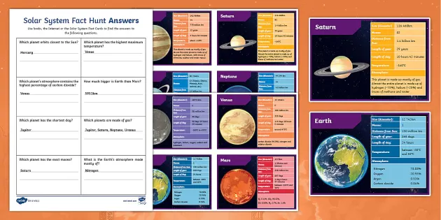 Solar System Fact Hunt Worksheet