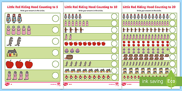 Little Red Riding Hood Counting Sheets (teacher made)