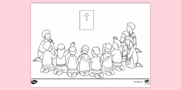 Bible Study Colouring Page Colouring Sheets