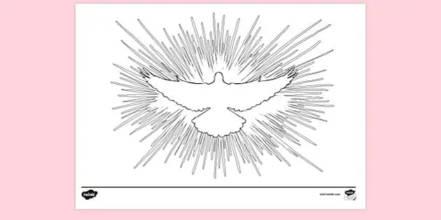 Jesus christ holy spirit catholic symbol outline Vector Image