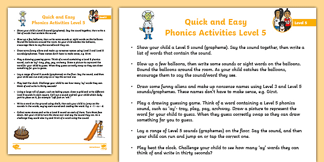 NZ Phonics: Level 5: Fun Phonics Activities (teacher made)