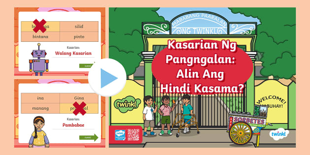 Kasarian Ng Pangngalan: Alin Ang Hindi Kasama? | Grade 1 | Twinkl