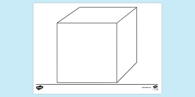 Cube Colouring Sheet | Colouring Pages (teacher made)