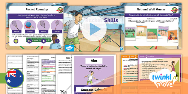 Move PE Year 4 Badminton Lesson 1: Racket Skills - Twinkl