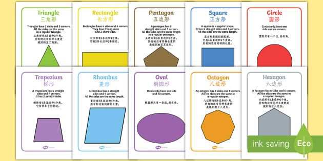 2D Shape Posters Portuguese (professor feito) - Twinkl