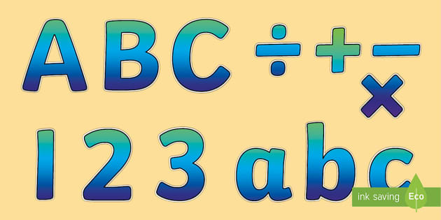 👉 Green Blue Purple Display Lettering (Teacher-Made)