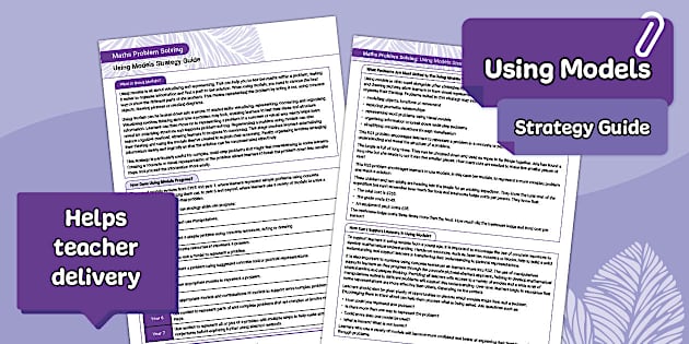 👉 Maths Problem Solving Using Models Strategy Guide