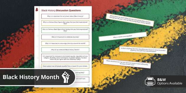black history discussion questions