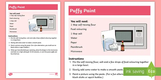 Microwave Puff Paint