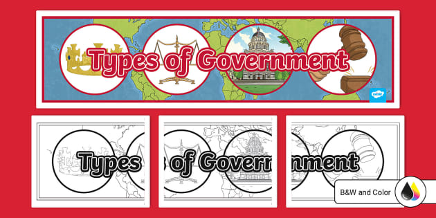 Types of Government Banner (teacher made) - Twinkl