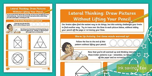 Lateral Thinking Draw Without Lifting Your Pencil