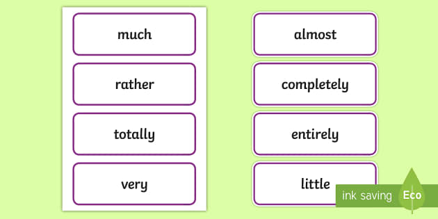 How Much? Adverbs Word Cards (teacher made)