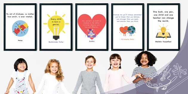 FREE! - Children's Mental Health Quotes Inspirational Posters Pack