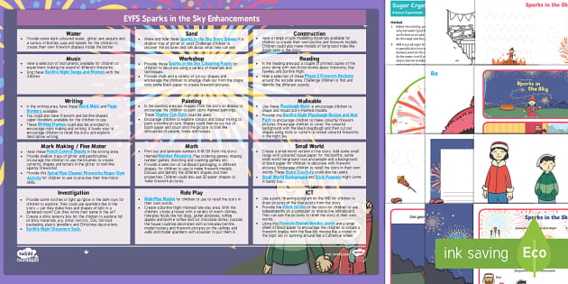 EYFS Sparks in the Sky Enhancement Ideas and Resources Pack