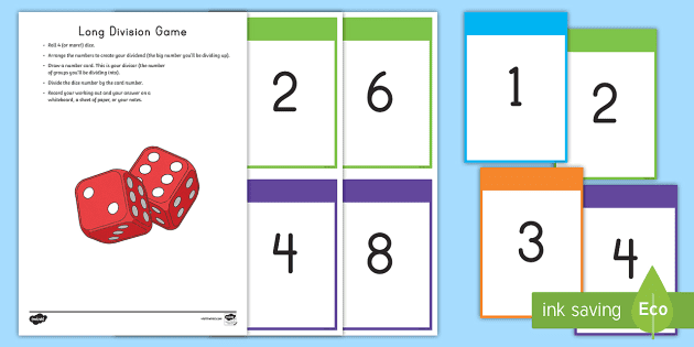 long division game twinkl resources mat teacher made