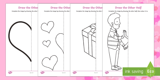 You Can Draw The Other Half.: Easy and fun drawing activity book