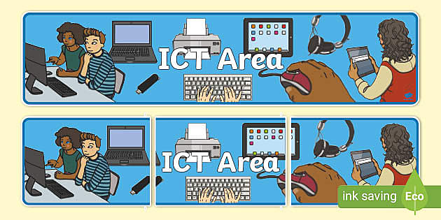 FREE! - 👉 ICT Area Sign (teacher made)