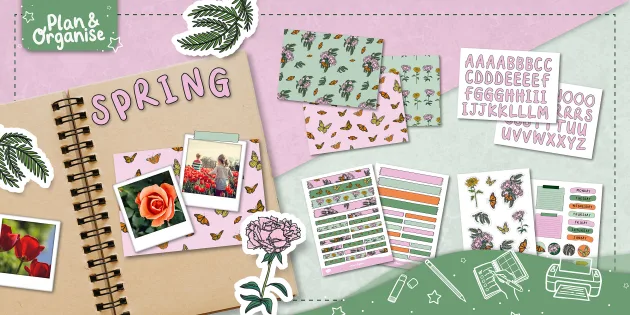 Spring  Printable Scrapbooking Kit (Teacher-Made) - Twinkl